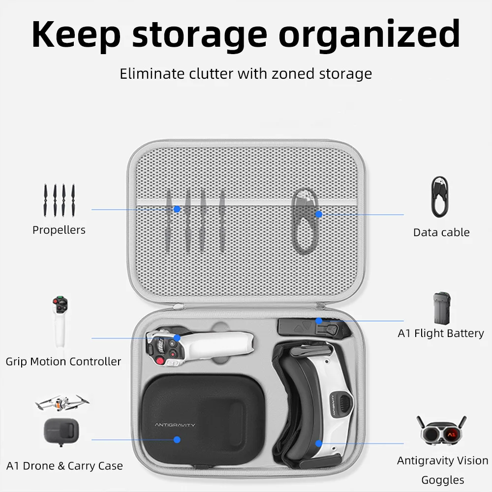 Storage Bag Case PU Leather Dr - Drone Hard Shell Case ulasan dan harga