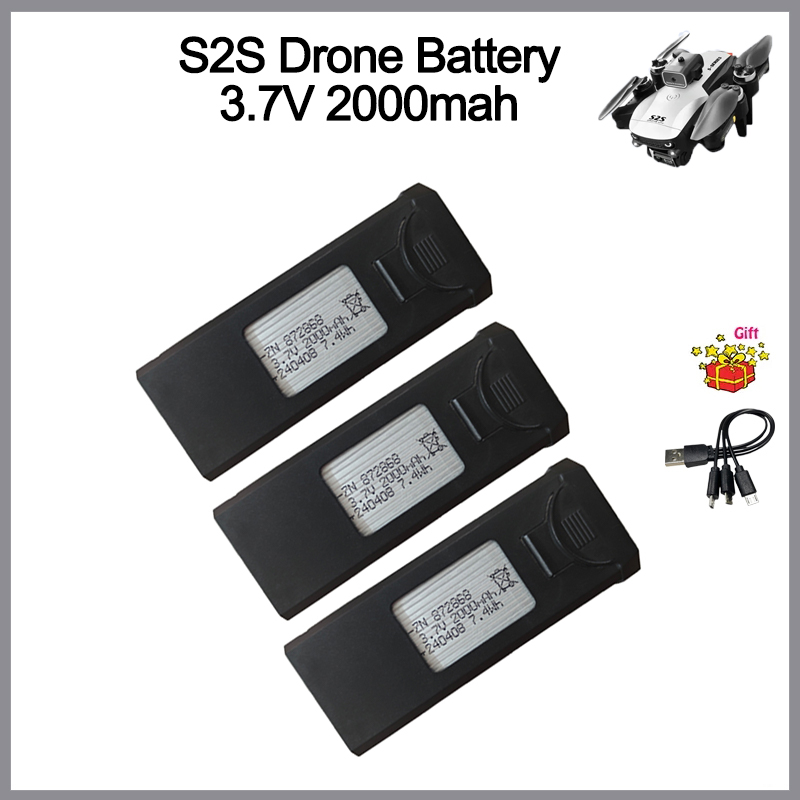 S2S Drone Battery 3.7V 2000mAh - Eachine Drone E58 ulasan dan harga