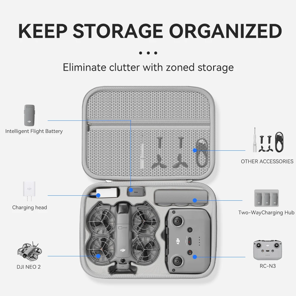 Travel Organizer Bag for DJI N - Drone Hard Shell Case ulasan dan harga